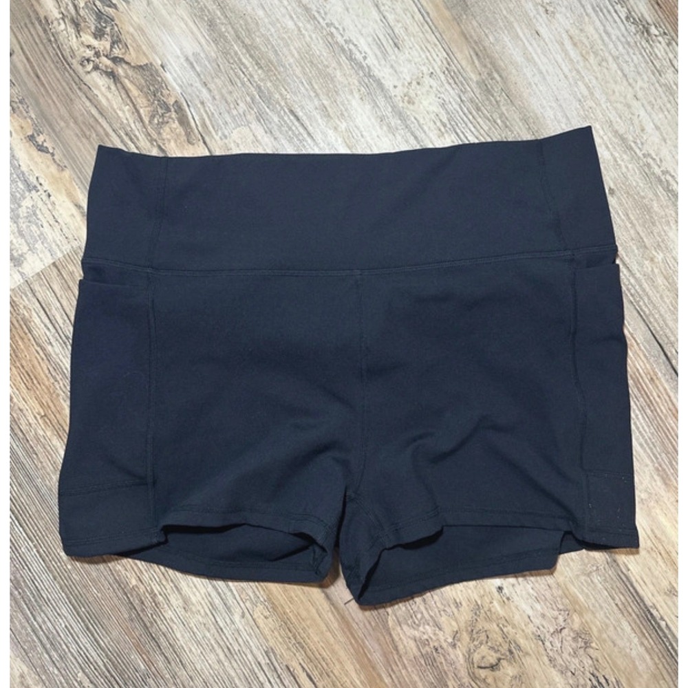 Fabletics PureLuxe Black High Waisted Pocket Athletic Shorts XXL